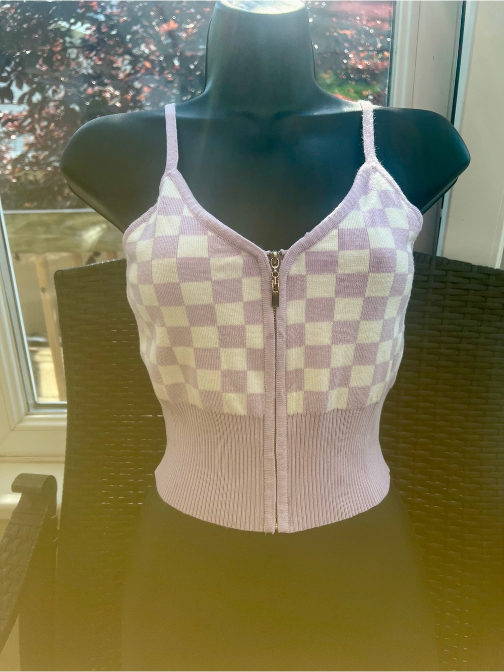 debut Lilac Knit Cropped Top